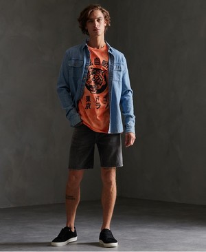 Superdry Tonal Tiedye Férfi Pólók Bordó | NJVWO6498